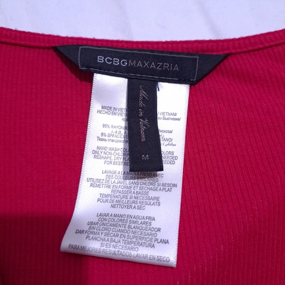BCBGMAXAZRIA | Hot pink tunic style lightweight sweater - Picture 8 of 8